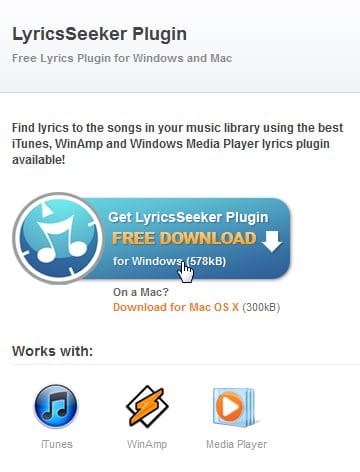 clicking-the-free-download-button-for-lyricsseeker