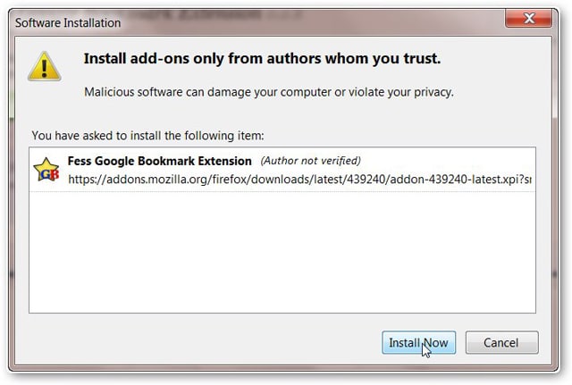 Clicking Install now clicking-install-now