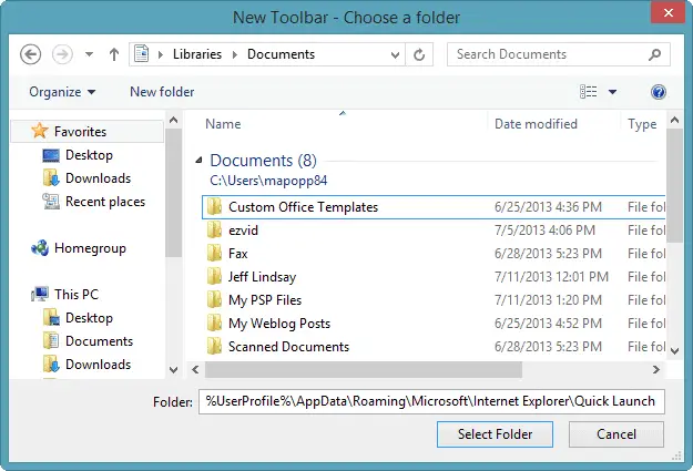 choose-quick-launch-folder-windows-8