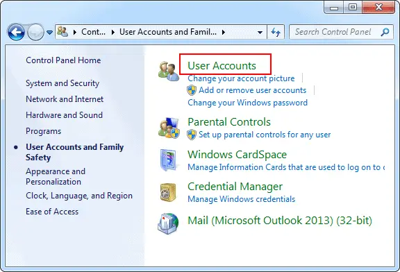 open-user-accounts-windows