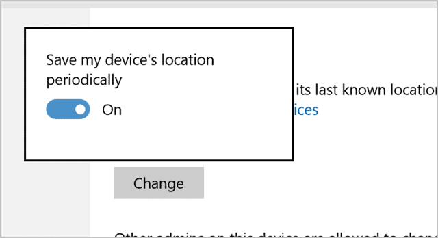 Turn device location on