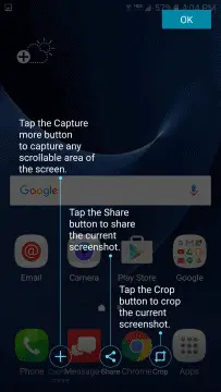 First screenshot taken on Galaxy S7