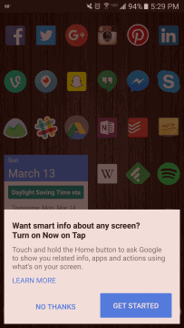 Getting started with Google On Tap on S7