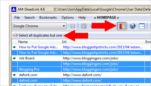 Scan-Google-Chrome-for-duplicate-favorites-with-AM-DeadLink