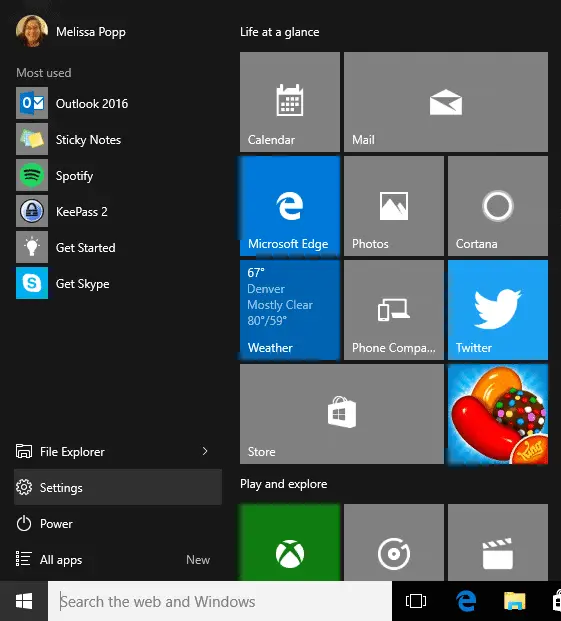 windows-10-start-menu