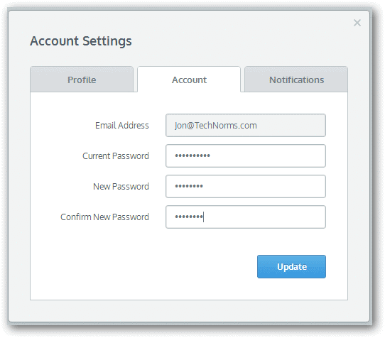 Update an account password in Jumpshare Update-an-account-password-in-Jumpshare