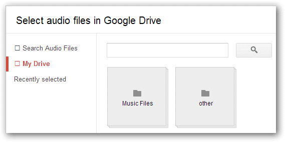 Select particular audio files from Google Drive Select-particular-audio-files-from-Google-Drive