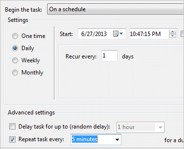 Schedule-a-file-to-run-automatically-every-five-minutes-in-Outlook