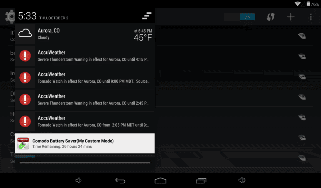 contixo-q102-notifications