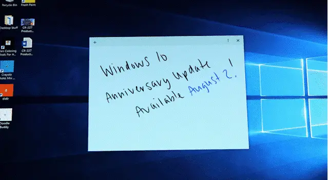 Windows 10 Anniversary Update reminder