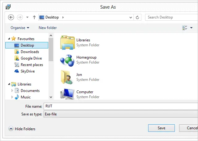 Save-a-custom-Usoris-Remote-Utilities-Host-file