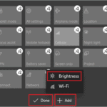 Add brightness to the quick action