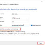 Add the network manually