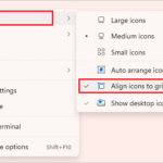 Align Desktop icons in grid