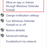Allow an app through firewall