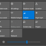 Brightness slider in notification center
