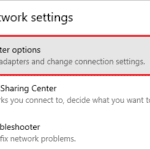 Change adapter options