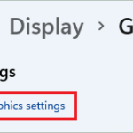 Change default graphics settings