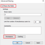 Change permission of external drive