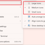 Change size of Desktop icons
