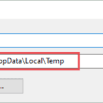 Change the TEMP vairable value
