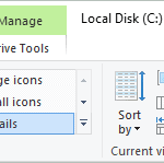 Change the View settings of C drive
