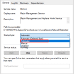 Change the startup type to Automatic
