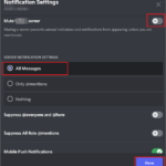 Check server notification settings