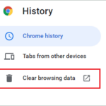 Clear browsing data
