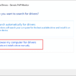 Click on Browse my computer for drivers
