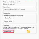 Click on Change icon in Properties window