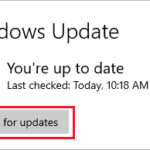 Click on Check for updates