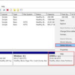 Click on Delete Volume