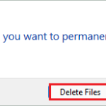 Click on Delete files