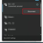 Click on Disconnect