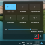 Click on Edit quick settings