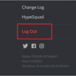 Click on Log out