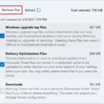 Click on Remove files