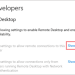 Click on Show Settings