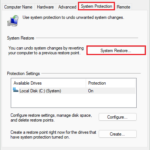 Click on System Restore