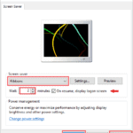 Configure screensaver settings