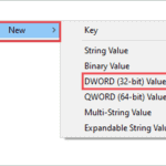 Create a new DWORD