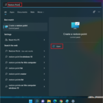 Create a restore point