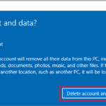 Delete account and data