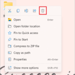 Delete folder shortcut