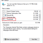 Deleting thumbnail cache from your PC