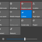 Disable Airplane mode via Action center