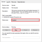 Disable Print Spooler service