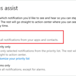 Disable focus assist