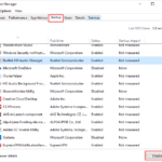 Disable startup services in Task Manager